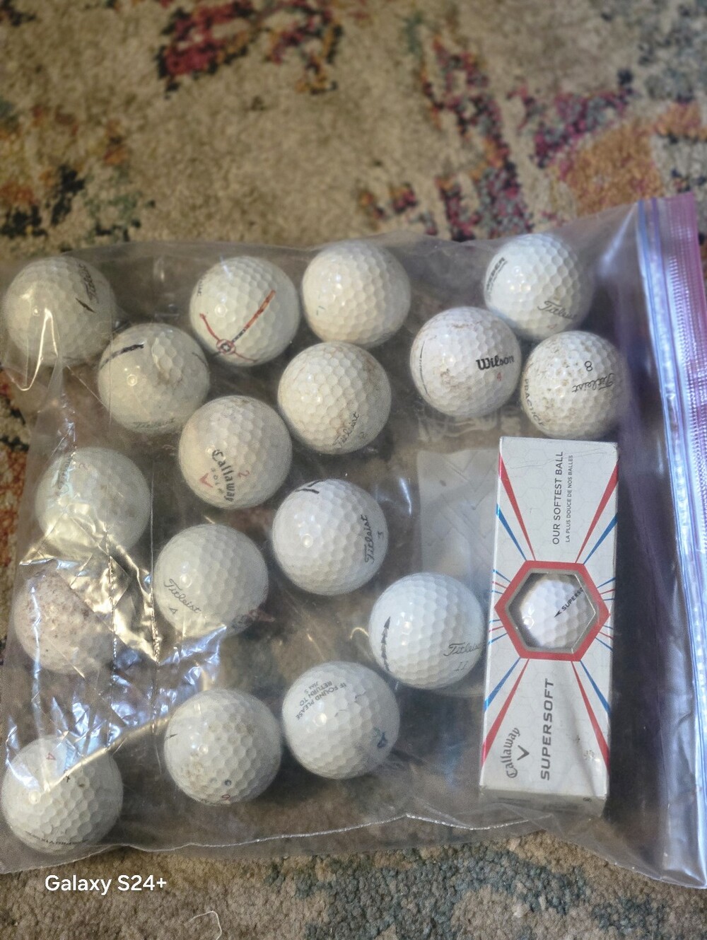 Mixed Golf Ball Assortment - White - Includes 3 New In Box Callaway Balls